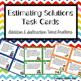 Estimating Sums and Differences Task Cards  Word Problems