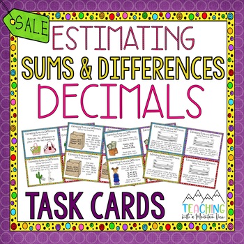 Preview of Estimating Sums and Differences of Decimals Task Cards