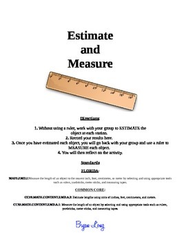 Preview of Estimating and Measuring in Primary Grades