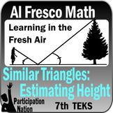Estimating height with Similar Triangles - outdoor math - 