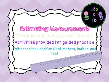 Preview of Estimating length and measuring in centimeters, inches, feet, and meters