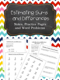 Estimating Sums and Differences and  Word Problems