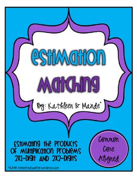 Preview of {FREEBIE} 4.NBT.5 Matching Cards: Estimating Products