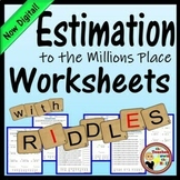 Estimation Worksheets with Riddles Rounding Numbers Activi