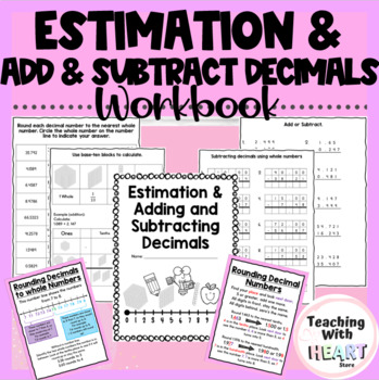 Preview of Estimation and Adding and Subtracting Decimals Workbook | Rounding Decimals