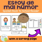 Spanish School Reader & Sorting Page Estoy de mal humor | 