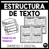 Estructura de Texto - Tarjetas de Trabajo | Text Structure