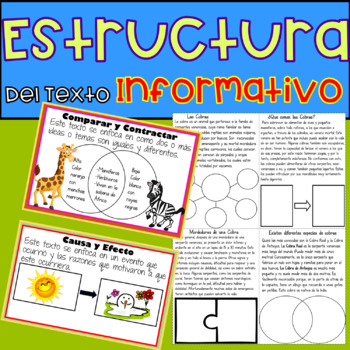 Preview of Estructura del Texto Informativo / Nonfiction Text Structure (Spanish)