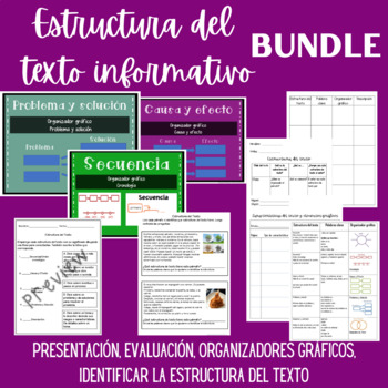 Preview of Estructura del texto - Texto Informativo Bundle