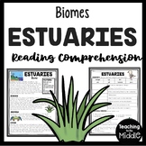 Estuary Biomes Informational Text Reading Comprehension Wo