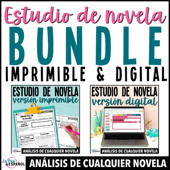 Preview of Estudio de los elementos de la novela - Spanish Novel Analysis PRINT & DIGITAL
