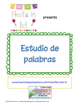 Preview of Estudio de palabras / Word Study Packet **FREEBIE**