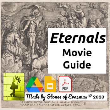 Preview of Eternals Movie Guide: Exploring Mythology for Grades 8-10 in ELA Classroom