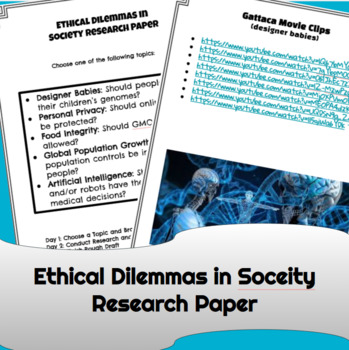 ethical dilemma research paper topics