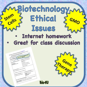 Preview of Ethical Issues in Biotechnology Internet Homework