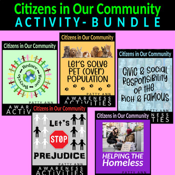 Preview of Citizen Community Helpers Responsible Decision Making Social Studies Worksheets