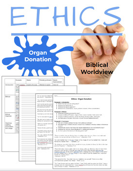Preview of Ethics Essay: Organ Donation Biblical Worldview