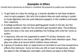 Ethics in Science: Class Discussion, Multi-Version Assessm