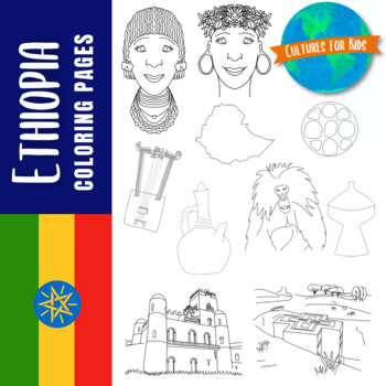 Preview of Ethiopia Coloring Pages