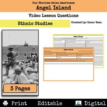 Preview of Ethnic Studies: Asian Americans: Angel Island Video Lesson Questions