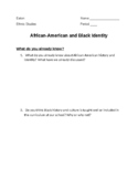 Ethnic Studies: Black and African-American Identity Packet