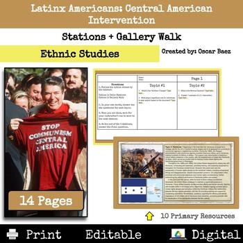 Preview of Ethnic Studies: Central American Intervention Tables Stations and Gallery Walk