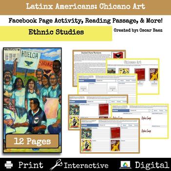 Preview of Ethnic Studies: Chicano Art Facebook Page Activity, Reading Passage & More