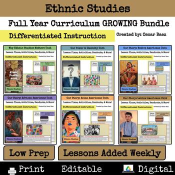 Preview of Ethnic Studies Curriculum Growing Bundle, Lessons, Activities, Assessment & More