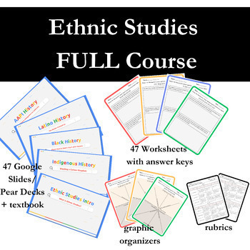 Preview of Ethnic Studies - FULL Course w/ textbook + slides Indigenous Black Latino AAPI