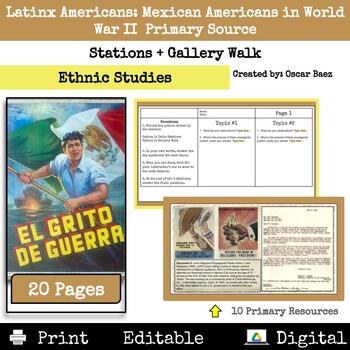 Preview of Ethnic Studies: Mexican Americans in World War II Stations + Gallery Walk DBQs