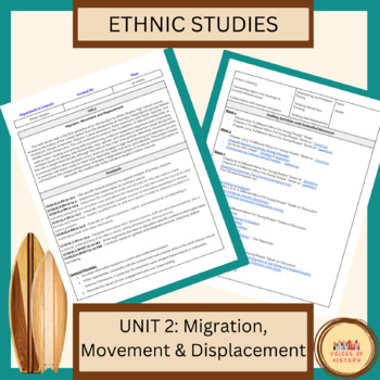 Preview of Ethnic Studies Unit 2: Migration, Movement, and Displacement