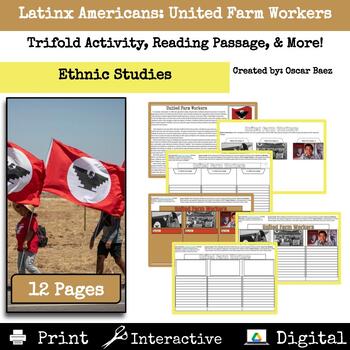 Preview of Ethnic Studies: United Farm Workers Trifold Activity, Reading Passage & More