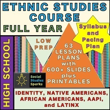 Preview of Ethnic Studies Year Course - High School Curriculum - Low Prep - Identity Intro