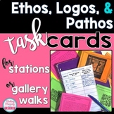 Ethos, Logos, Pathos Task Cards for Stations or Gallery Walks
