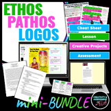 Ethos, Pathos, Logos Mini-BUNDLE Lesson, Fun Creative Proj