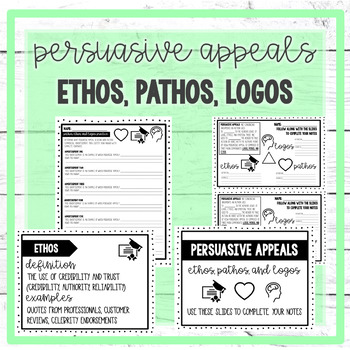 Preview of Ethos Pathos Logos Persuasive Appeals