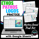 Ethos Pathos Logos Practice | Fun ELA Mystery Reveal Pixel