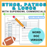 Ethos, Pathos, Logos Practice with Superbowl Commercials [