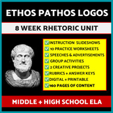Ethos Pathos Logos Unit Plan: Worksheets, Fun Activities, 