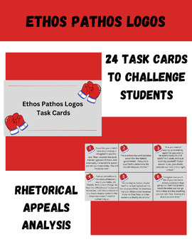 Preview of Ethos Pathos Logos Task Cards