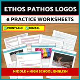 Ethos Pathos Logos Worksheets, Ethos Pathos Logos Fun Acti