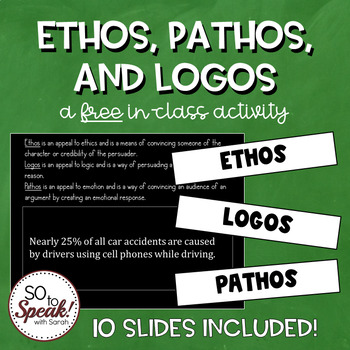 Preview of Ethos, Pathos, and Logos In-Class Activity Freebie