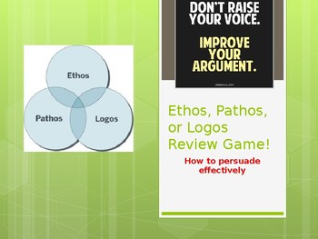 Preview of Ethos, Pathos, or Logos Game w/ ads (Rhetorical Appeals) (Can be used virtually)