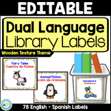 Dual Language Bilingual Classroom Library Labels (ENGLISH 