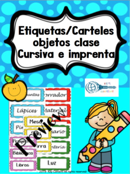 Preview of Etiquetas/carteles clase Español / Classroom labels