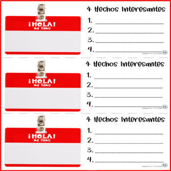 Preview of Etiquetas de Nombres para la Clase | Hola Me Llamo | My Name Is 