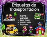 Etiquetas de Transportacion - Editable Transportation Tags