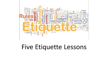 Preview of Etiquette Lessons