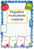 Etiquettes multicolores - Farweg Etiketten