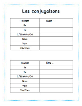 Preview of Etre, Aller, Avoir, Faire - Present Tense (Worksheets & Tests)